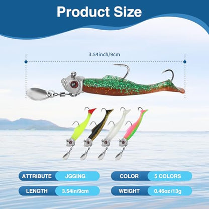 Soft Fishing Lure Set - size: Medium