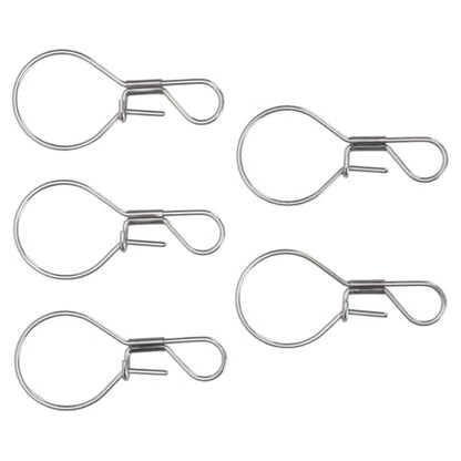 Drfeify 5PCS Live Fish Lock Buckle, Stainless Steel Fishing Lock Polished Exterior Fish Suitable for Freshwater Saltwater Fishing Stringer Clip