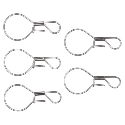 KIMISS 5PCS Fishing Locks Stainless Steel Single Handed Live Fish Lock Buckle for Freshwater Saltwater Fishing Stringer Clip H LockFishing Lock B Steel are Fish Locks Freshwater for You