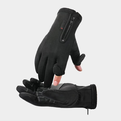 Women's Men's Winter Gloves, Cold Weather Warm Gloves,Running,Hiking,Fishing,Hunting,Finger Touch Screen Gloves - color: Black, size: X-Large