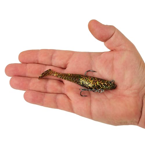 Berkley PowerBait Saltwater Pre-Rigged Cullshad Fishing Soft Bait - color: Dark Night, size: 4 in (0.5 oz)