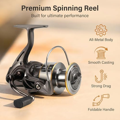 Ultralight Spinning Reel 5.2:1 30KG Drag Fresh/Saltwater - size: LC-3000
