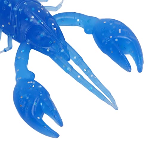 Pongnas 10-Pack Soft Fishing Lure Crawdad Bait Green Shrimp for Bass Fishing - PVC Design - color: Blue