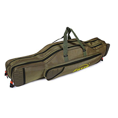 Fishing Rod Carrier Reel Case Bags Organizer Travel Carry Holder Pole Storage for Fishing and Traveling (2 layers/120cm-47.2inch) - color: 2 layers/120cm-47.2inch