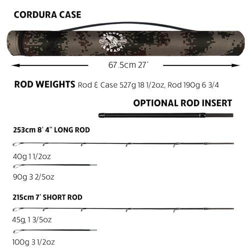 Rigged and Ready Predator Series Spin & Baitcast Travel Fishing Rods. Unique Spin Cast Micro Trigger. Compact Hi-Carbon Rods. 4 Rod Sections, 2 Tips, + case. Mobile Lure Rod Anglers. Fresh & Saltwater