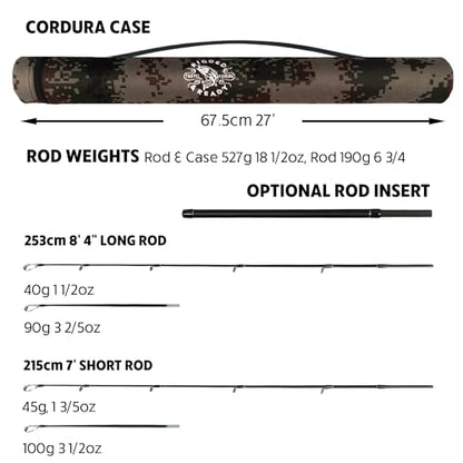 Rigged and Ready Predator Series Spin & Baitcast Travel Fishing Rods. Unique Spin Cast Micro Trigger. Compact Hi-Carbon Rods. 4 Rod Sections, 2 Tips, + case. Mobile Lure Rod Anglers. Fresh & Saltwater