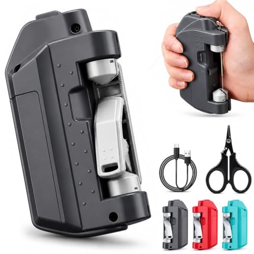 Automatic Fishing Knot Tying Tool, Electric GT FG Knotter Machine, Portable Easy Cast Fishing Line Knot Tying Tool for Anglers, Quick Gear and Tackle Accessories, USB Rechargeable - color: Black