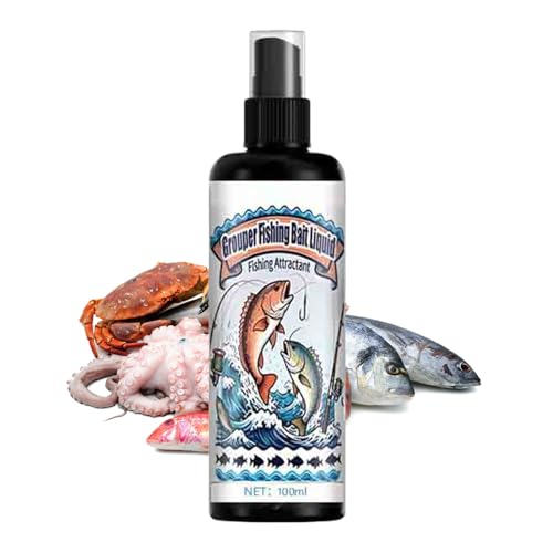 Fish Scent Attractant,Long-Lasting Liquid Angling Spray,Fish Attractant for Lures Baits for Bass Catfish Trout Carp Walleye Pike Lake Pond River Reservoir Saltwater