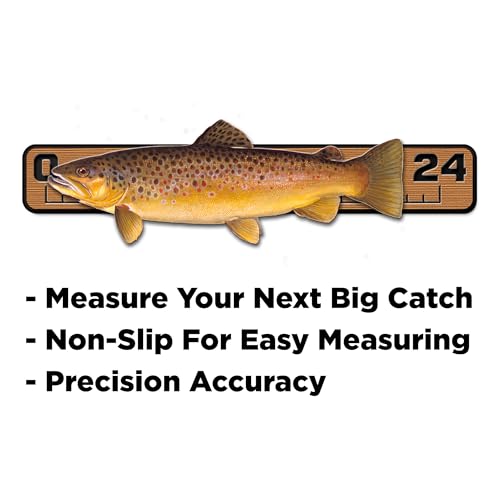 USATuff SeaDek EVA Foam Fish Measuring Ruler for Boat, Fishing, Kayak | Adhesive Backing Peel & Stick - 24" Mocha-Black - color: Mocha-Black, style: 24 inch