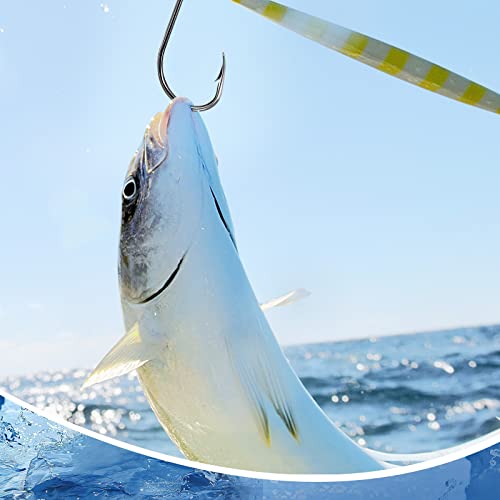 UCEC Circle Fishing Hooks Octopus Hooks Saltwater Freshwater, High Carbon Steel Offset Fishing Octopus Hook Set for Catfish Trout Fishing Size #1 1/02/03/04/05/06/07/08/0 170/ 100PCS - color: 170PCS Size: #1 1/0 2/0 3/0 4/0 5/0 6/0 8/0