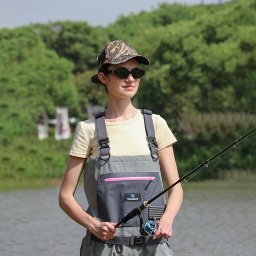 Trudave Women's Fly Fishing Waders, Waterproof Chest Waders with Neoprene Stockingfoot, Women-Specific Fit, Lightweight & Durable for Hunting & Fishing - size: Small