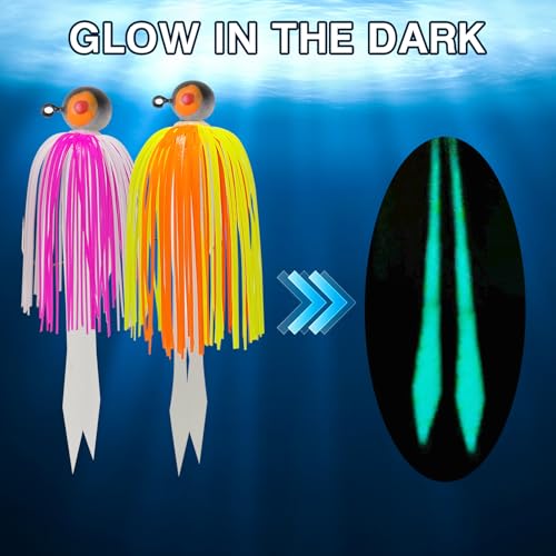 Riverruns Silicone Jig Skirts Fishing Lure Skirt Replacement for Spinnerbaits Bass Buzzbaits Fishing Jigs Fishing Lures Craw Jig Trailers Bass Skirts - color: 8PC 8879 Umbrella Skirt With Tail