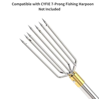 Cyfie Retractable Fishing Gaff, 4.8/6.6/7.8/9.4/16.4ft Telescopic Fishing Gaff with 8mm Screw, Capable for Fish Gig Spear Harpoon Hook, Ice and Saltwater Fishing Gaff Pole for Hunting Fish Frog Mole - color: 9.4 Feet Retractable Pole