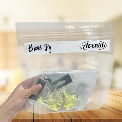 Aventik Fishing Bait Storage Bags - (10/20PACK) Durable Clear Organizer for Soft Plastic Baits, Lures, Tackle & Fishing Gear - Waterproof and Reusable Size11.18” X 9.45”(10pcs) - size: 11.18 X 9.45inch-10PACK