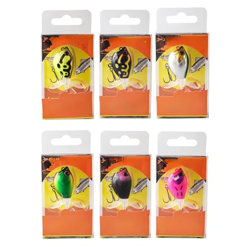 6-pcs Long Cast Propeller Lure 0.21oz / 2.09in 0.39oz / 2.36in Topwater Micro Popper Lure, Bionic Fishing Bait ﻿ - size: 0.21oz / 2.09in 6pcs