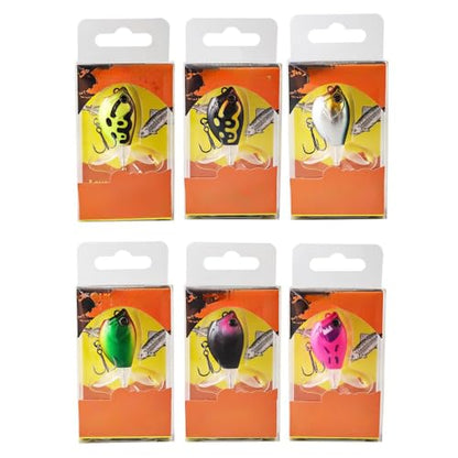 6-pcs Long Cast Propeller Lure 0.21oz / 2.09in 0.39oz / 2.36in Topwater Micro Popper Lure, Bionic Fishing Bait ﻿ - size: 0.39oz / 2.36in 6pcs