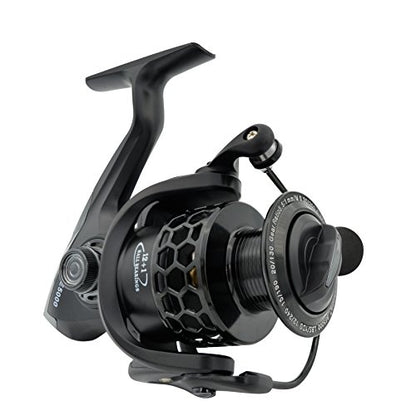 Fishdrops Spinning Fishing Reels 12+1BB Ultra Lightweight Carved Aluminum Spool Reels Affordable Smooth Spinning Reels - size: Size2000
