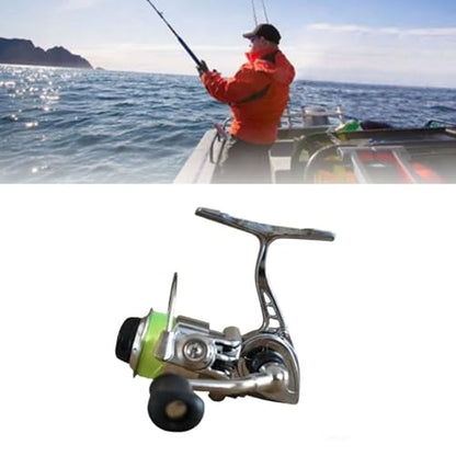 ‌Mini 100 Metal Spinning Reel – Compact 4.3:1 Gear Ratio Fishing Reel for Ultralight Rods, Freshwater Panfish & Trout, Reversible Handle Design (3.1 x 2.7 in)‌