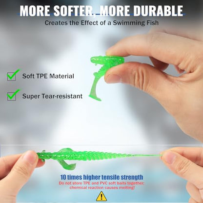 3" TPE Soft Plastic Paddle Tail Swimbaits | Fishing Lures for Bass, Trout, Crappie, and Walleye | Perfect for Texas Rig, Drop Shot, Shaky Head, and Split Shot Techniques