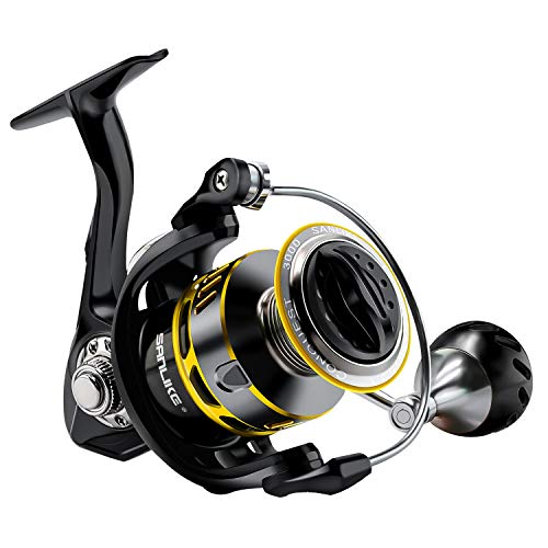 SANLIKE Spinning Reel Fishing Reel for Saltwater or Freshwater | Carbon Fiber, 40.5 Lbs Max Drag, 7+1 Stainless BB Ball Bearing, 5.2:1 Gear Ratio, Size 3000-6000 - size: 3000