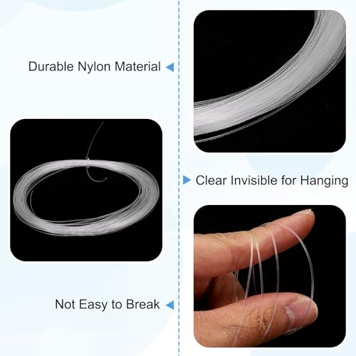 uxcell Fishing Line Wire Nylon Fishing String Wire Monofilament Invisible Cord for Hanging Decorations Balloon Crafts Jewelry Beading Making - size: 460ft