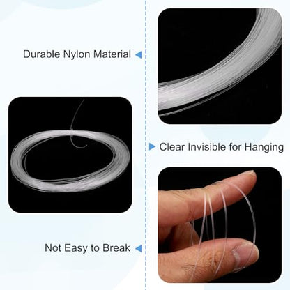uxcell Fishing Line Wire Nylon Fishing String Wire Monofilament Invisible Cord for Hanging Decorations Balloon Crafts Jewelry Beading Making - size: 460ft