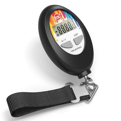 SNAIL TRAIL 100 lbs (45 kg) Digital Luggage Scale, Portable Suitcase Weigher, Travel Bag Weight Scale, Handheld Baggage Weigh Machine, Gift for Travelers - color: Black