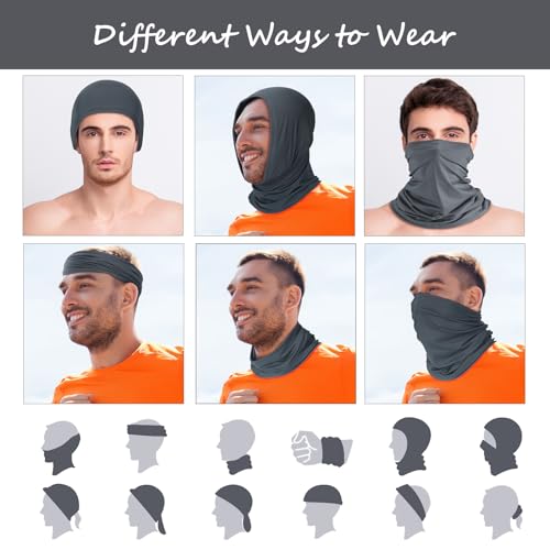 Geyoga Summer UV Protection Cooling Neck Gaiter | Sunscreen Breathable Face Scarf Bandana Mask Neck Gaiter for Outdoor Fishing Hiking Camping - color: Classic Color