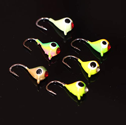 Ice Fishing Jigs Lead Jig Heads Fishing Lure Jigs Winter Metal Lures - color: 0.59inch/0.04oz-12pcs