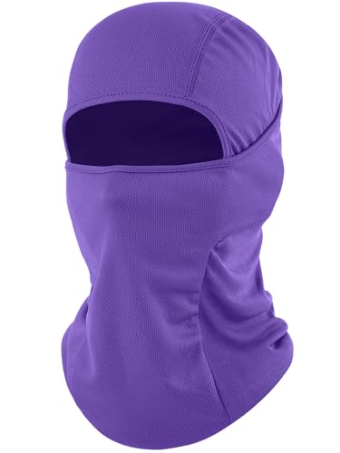ROXUN Ski Mask Balaclava, Motorcycle Summer Cooling Breathable UV Protector - color: One Purple