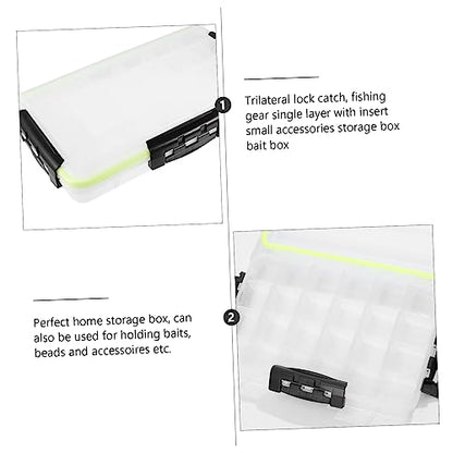 BESPORTBLE Sided Lock Lure Storage Box Watertight Tackle Organizer Fishing Tackle Case
