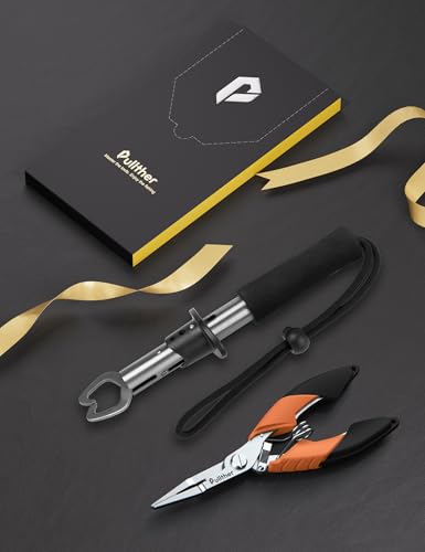 Fishing Tools Kit,Fishing Hook Remover Pliers | Fish Lip Gripper, Muti-Function Fishing Gear with Lanyard, Saltwater Resistant Fishing Accessories - color: 6.5"Fishing Pliers Orange