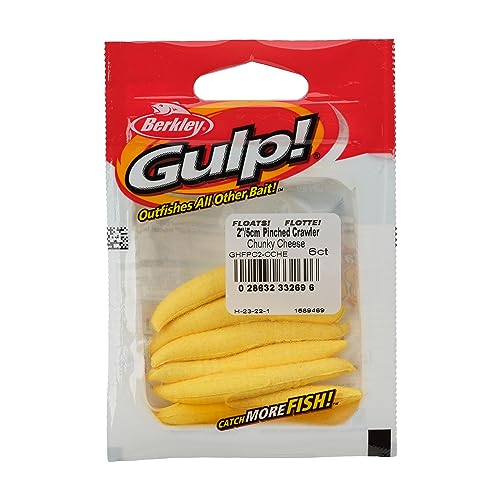 Berkley Gulp! Floating Pinched Crawler Fishing Soft Bait - color: Chunky Cheese - Original Scent, size: 2"