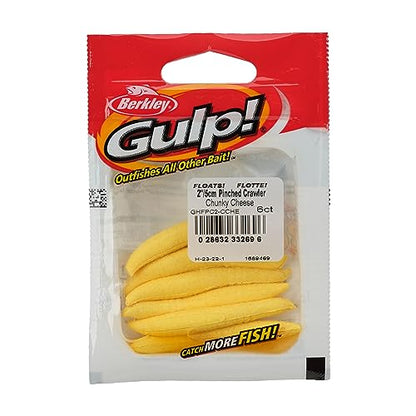 Berkley Gulp! Floating Pinched Crawler Fishing Soft Bait - color: Chunky Cheese - Original Scent, size: 2"
