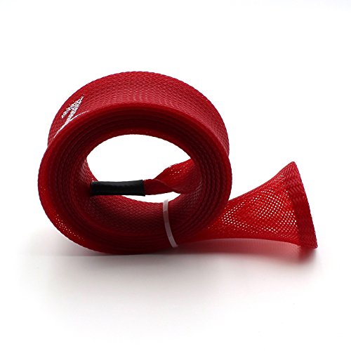 Mr. Z Pack of 4 Casting Fishing Rod Sleeves with 2 Rod Straps Fishing Rod Covers Pole Jacket Rod Socks - color: Red