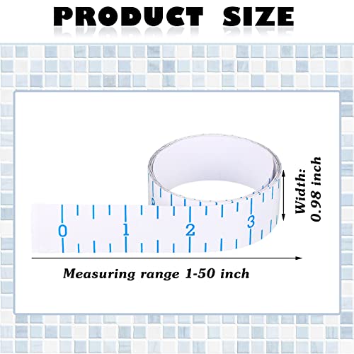 6 Pcs Fish Ruler Decal Fish Measuring Tape Sticker for Boat Adhesive Fishing Ruler Transparent Waterproof Fish Sticker Clear Tape Measure for Boats Kayak Net Gaff Fishing Accessories