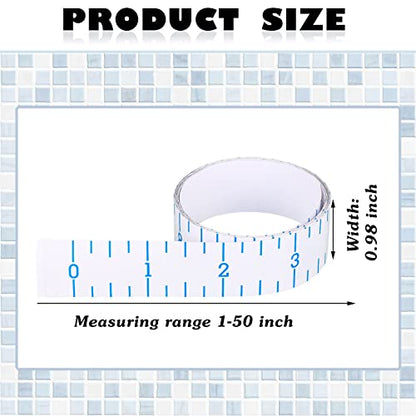 6 Pcs Fish Ruler Decal Fish Measuring Tape Sticker for Boat Adhesive Fishing Ruler Transparent Waterproof Fish Sticker Clear Tape Measure for Boats Kayak Net Gaff Fishing Accessories