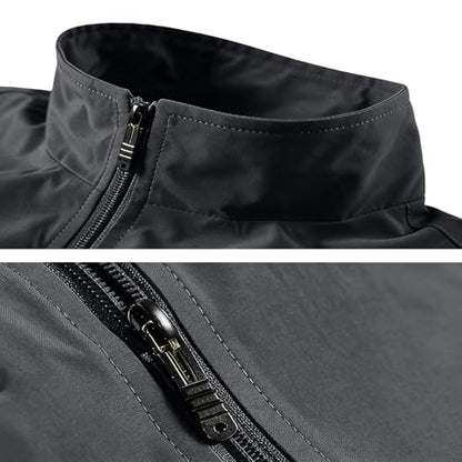 Mens Golf Vest Waterproof Fishing Shirt Zip Up Sleeveless Jacket with Pockets Outdoor Camping Hiking Shirts Travel Photo Vest - color: A06 Gray, size: X-Large