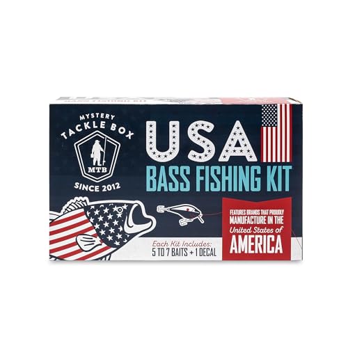 Catch Co Mystery Tackle Box Freshwater Largemouth and Smallmouth Bass Lures Fishing Kit - style: Usa