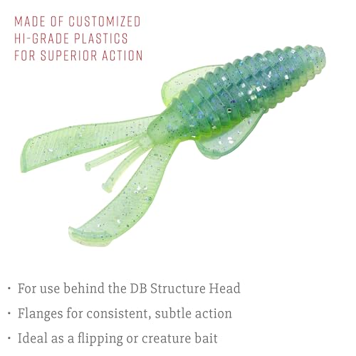 Strike King Rage Bug Fishing Lure, Soft Plastic Grub, Unique Design, Subtle Action - color: Sexy Shad 2.0, size: 4"