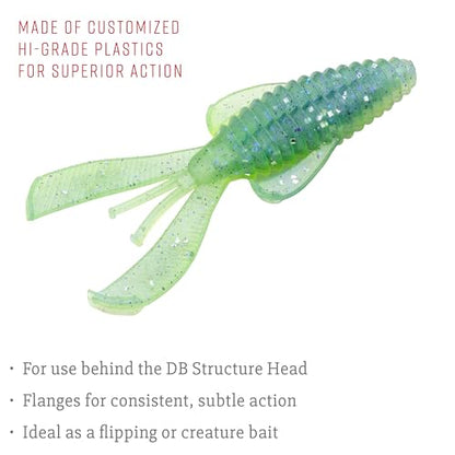 Strike King Rage Bug Fishing Lure, Soft Plastic Grub, Unique Design, Subtle Action - color: Sexy Shad 2.0, size: 4"