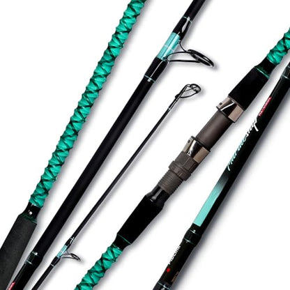 Fiblink Surf Fishing Rod Portable Travel Surf Spinning Rod 2 Piece/3 Piece/4 Piece Carbon Fiber Saltwater Fishing Rod 9'/10'/12'/13'/15' - style: 15'-spinning-4pc