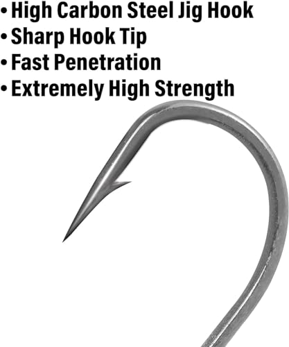Dr.Fish 10 Pack Swimbait Jig Heads, Saltwater Fishing Jig Heads 3D Eyes High Carbon Steel Hooks Surf Fishing Lures Flounder Striper Halibut Pompano Bass - color: Pink, size: 3/4oz-Hook#4/0