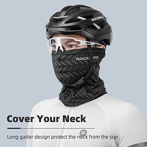 ROCKBROS Cooling Neck Gaiter Face Mask Fishing Scarf Face Cover for Men Women - color: Black 1