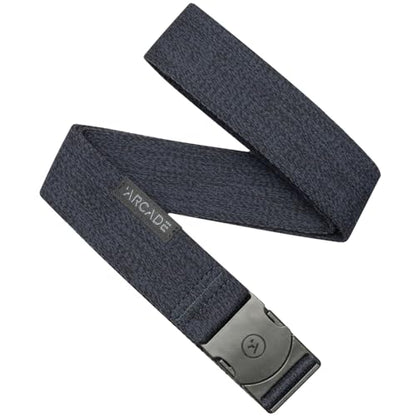 Arcade The Original Unisex Adventure Belt, Heavy Duty Elastic Webbing, Non-Metal Travel Friendly Buckle - color: Foundation - Heather Navy, size: Standard (Up to 40"); 1.5" Wide