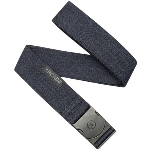 Arcade The Original Unisex Adventure Belt, Heavy Duty Elastic Webbing, Non-Metal Travel Friendly Buckle - color: Foundation - Heather Navy, size: Standard (Up to 40"); 1.5" Wide