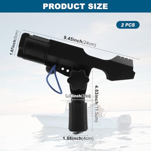 2pack Fishing Rod Holders for Boat, Kayak Fishing Rod Holder Boat Fishings Pole Holders for Track Mount/Deck Mount, Fishings Gear Accessories for Kayak, Canoe, Boat