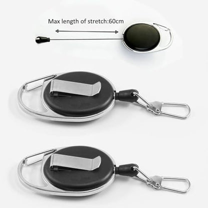 2 Piece Fishing Scissors for Braided Line Fishing Line Cutter Saltwater and Freshwater Portable Braided Line Cutter Stainless Steel with Titanium Coating Fishing with Retractable Coil Lanyards