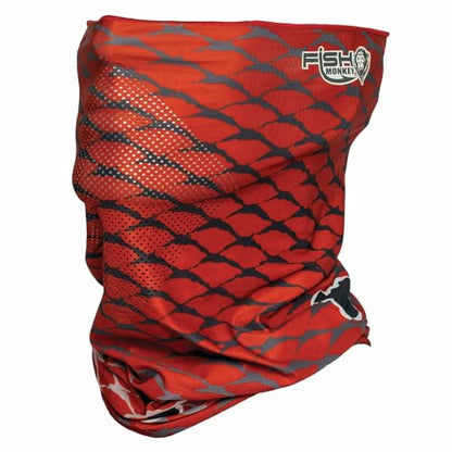 Fish Monkey UPF 50+ Sun Protection Performance Face Guard - color: Old School Camo Blue, size: One Size