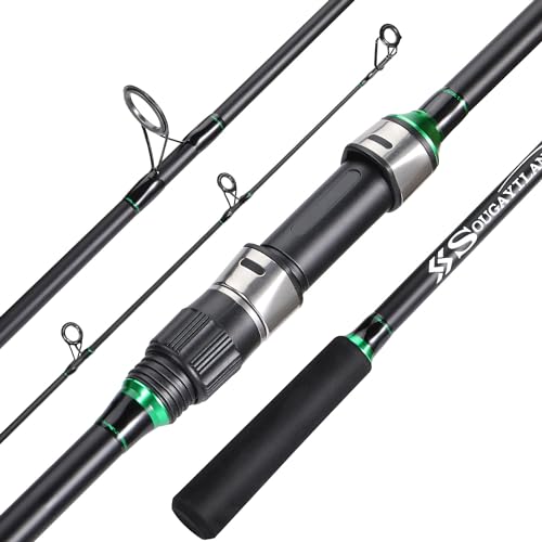 Sougayilang Surf Fishing Rod IM8 Carbon 3 Piece Travel Spinning Rod (9'/10'/11'/12') - size: 10'0"